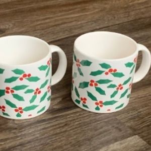 Waechtersbach Holly Mugs Made in Spain Set of 2